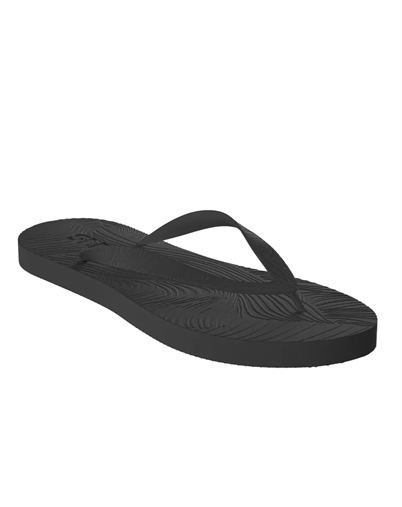 Slim Wide Strap Flip Flops - Black - Sleepers 